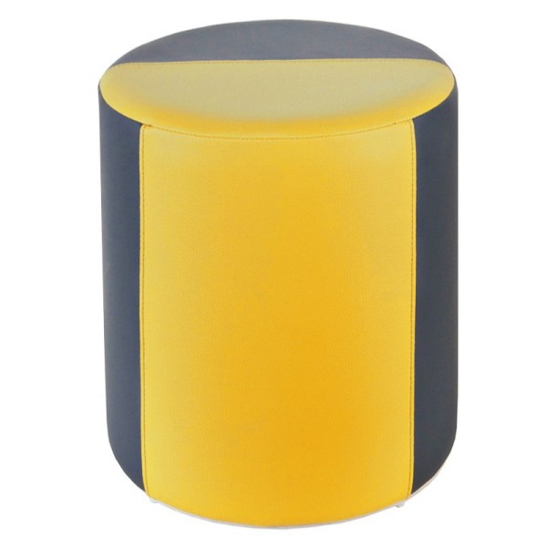 Sitzhocker 2-farbig dunkelgrau-gelb Ø34 x 44cm