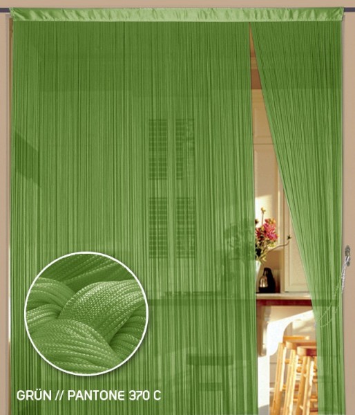 Fadenvorhang 90 cm x 240 cm (BxH) grün