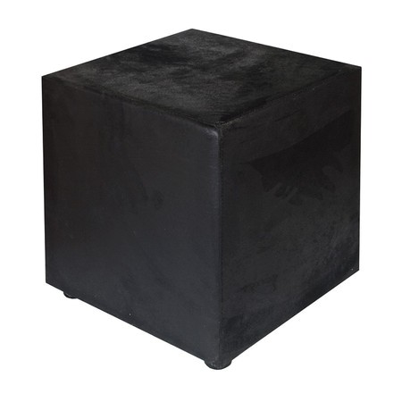 Sitzwürfel schwarz Wildlederoptik exclusiv von Kaikoon 43 cm x 43 cm x 51 cm