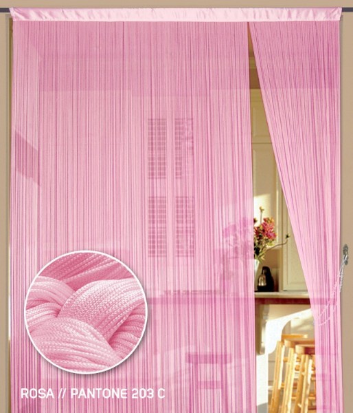 Fadenvorhang 150 cm x 300 cm (BxH) rosa